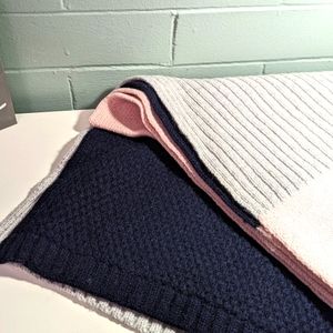 NWT boden scarf gray, cream, and navy